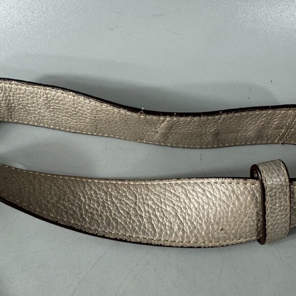 Coach Light Metallic Gray Long Wide Strap & Fob - Picture 8 of 12